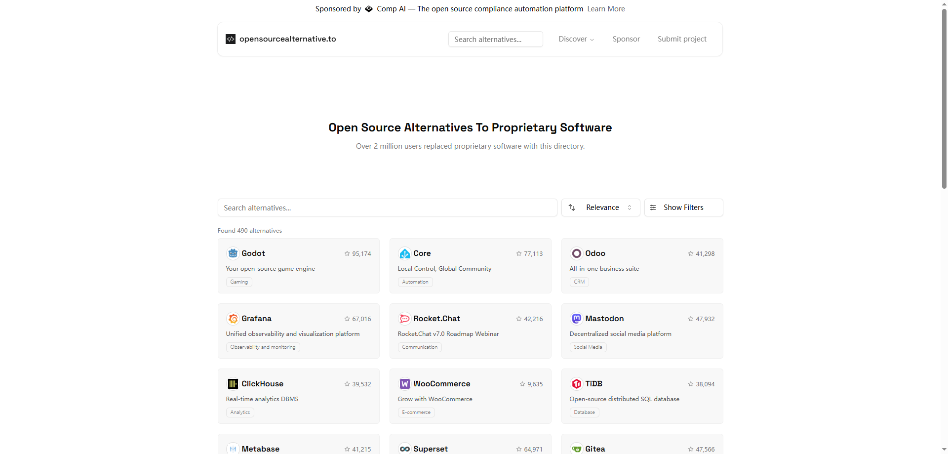 OpensourceAlternative.to