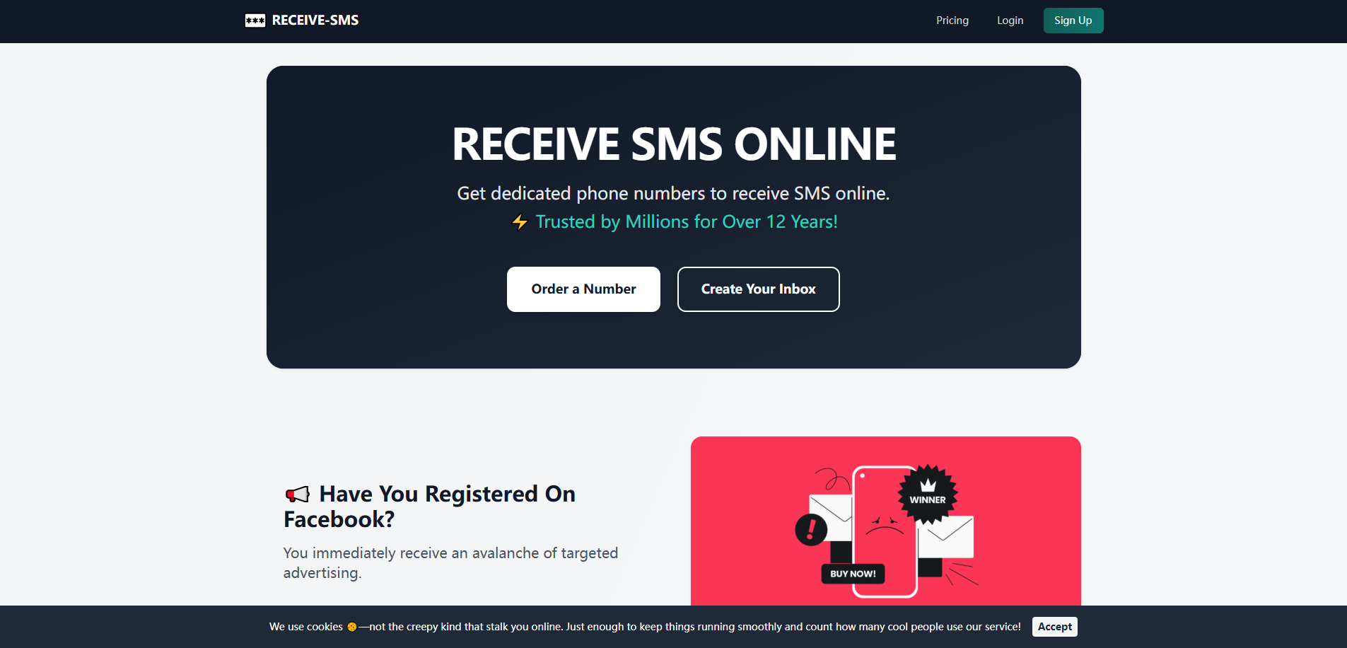 Receive SMS Online