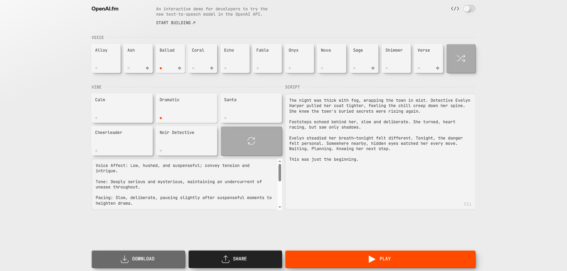OpenAI.fm- 文字转语音